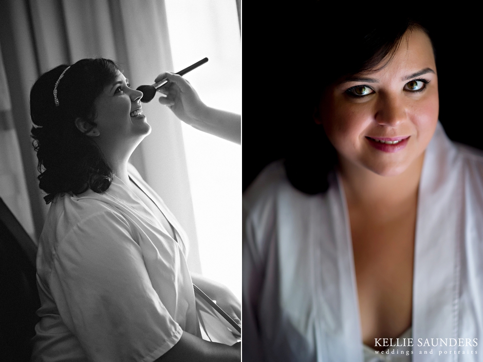 Bride getting ready